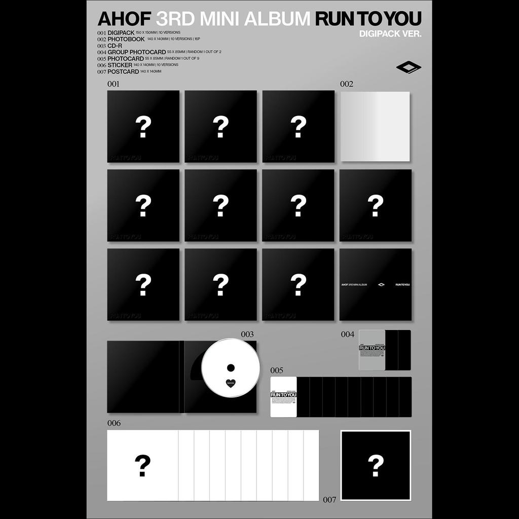 [Pre-ordine] AHOF [RUN TO YOU] Edizione DIGIPACK. / 3° Mini Album + Omaggio