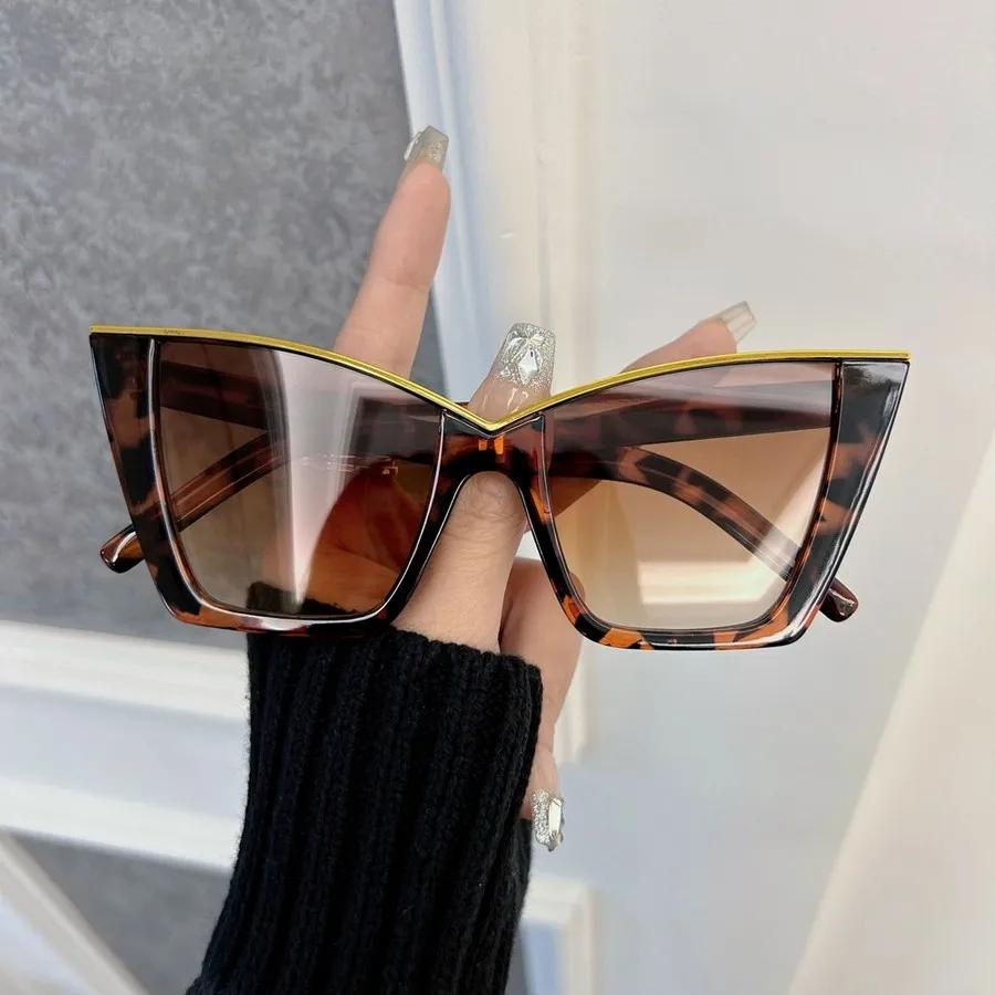 

Designer Cat Eye Sunglasses Women Men Cool Brand Square Sun Glasses Female Male Big Frame Mirror Trendy Other