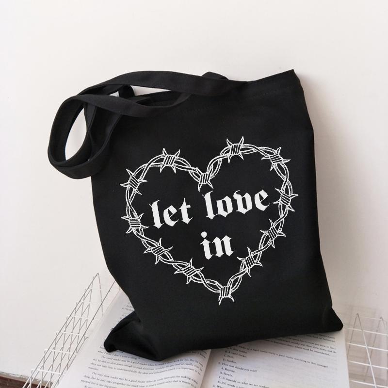 Готическая сердце повседневная школьная сумка в стиле хип-хоп темная женская сумка — фото 4