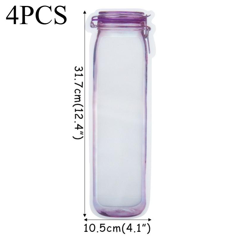 Opakovaně použitelné zipové sáčky ve tvaru sklenic pro skladování potravinových produktů