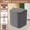 Houndstooth Quilt Storage Bag: Portable, Moisture & Mildew-Proof Zipper Box for Dormitory Organization