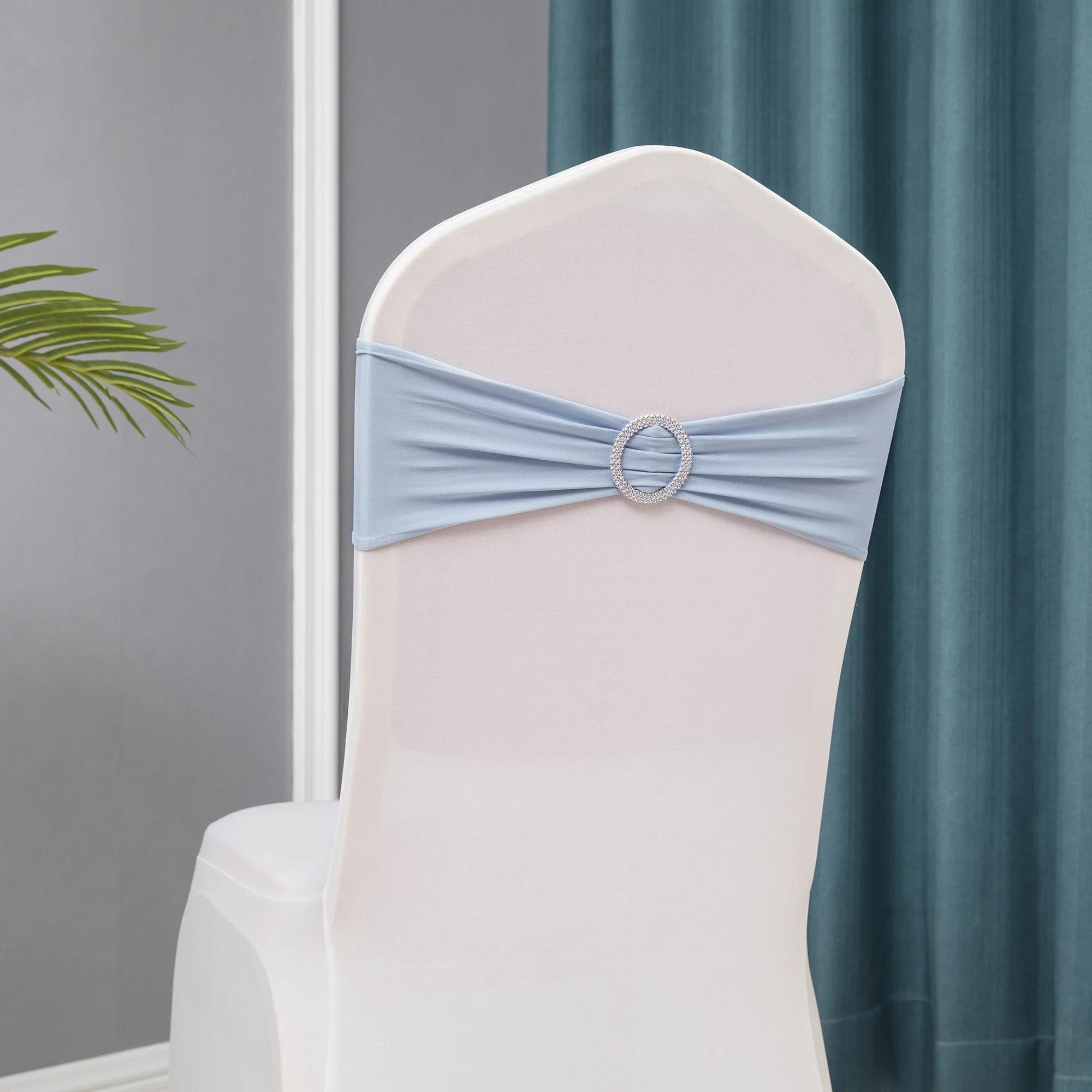 

Банты на стулья Свадебные Лайкровые Спандексные Ленты Эластичные С Пряжкой Для Чехлов На Стулья Украшение Вечеринка Ужин Банкет 10 pcs