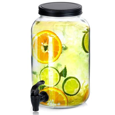 Glass Beverage Dispenser Jar with Tap 3.2L