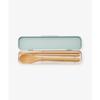 Afternoon Tea LIVING Bento Box JJ22, Yamanaka Lacquer Logo Works Antibacterial Lunch Cutlery Set, Green