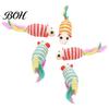 Indoor Cat Hunting Stimulation Colorful Mouse Toys, Jute Rope Chew Feather Mice Natural Kitten Toys Teeth Cleaning for Cats Exercise And Oral