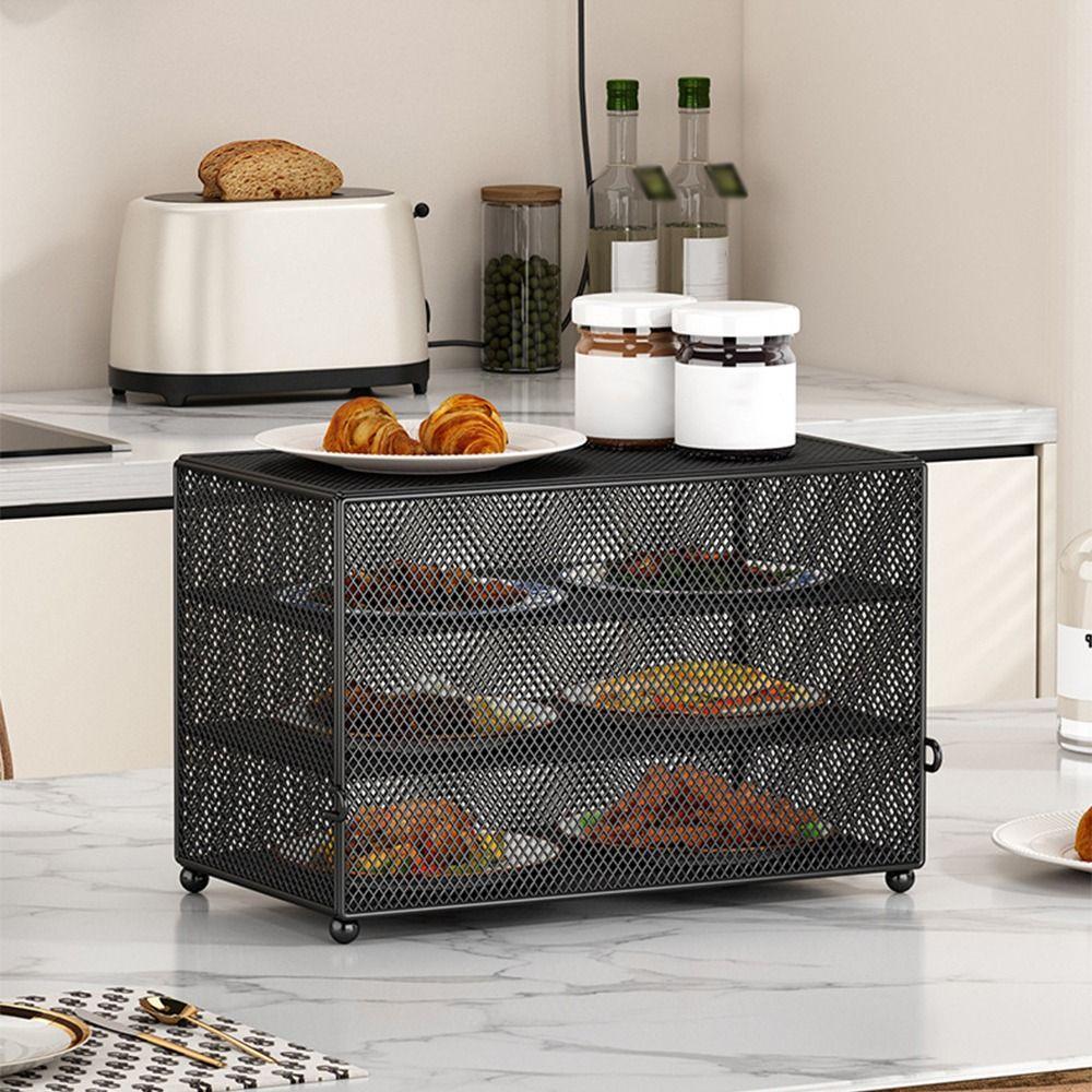 Square Kitchen Storage Rack Stackable Kitchen Food Cover Vegetable Cabinets  Kitchen Shelf