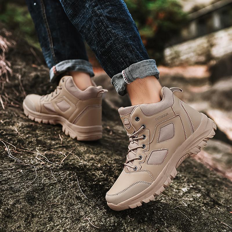 Pánské vysoké turistické boty, ležérní tenisky, bojové boty, protiskluzové a odolné proti opotřebení, outdoorové boty