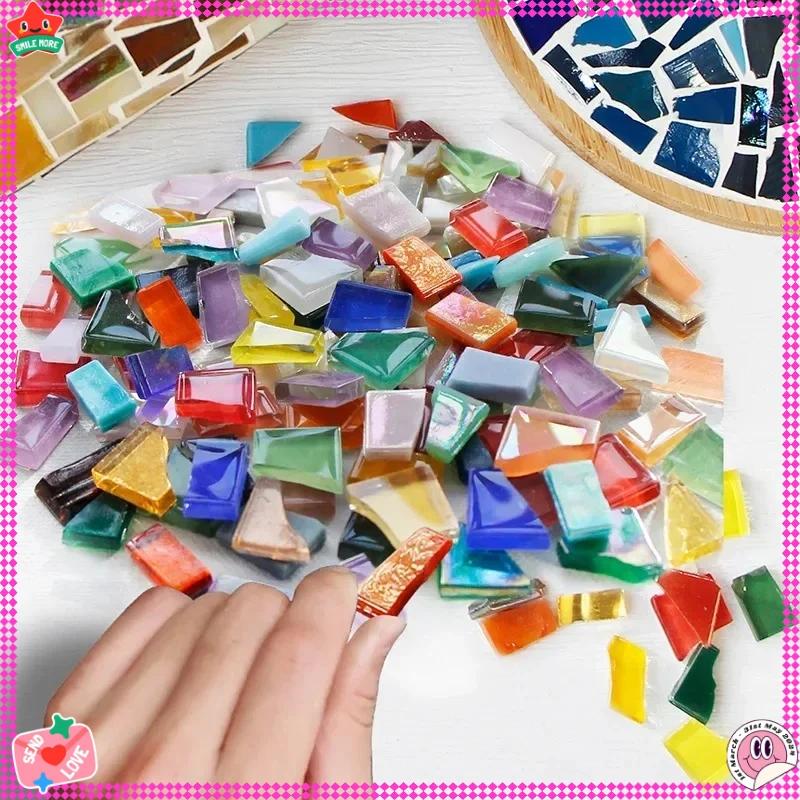 100g Glasmosaiksteine Mehrfarbig Mosaikstück DIY Mosaikherstellung Steine für Bastelhobby Kunst Heimwanddekoration arte