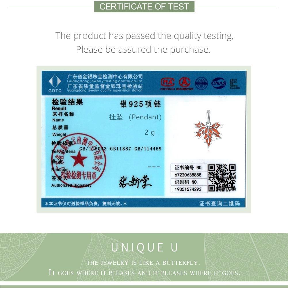 Bamoer Autentisk 925 Sterling Sølv lønneblad Perle & Anheng Passer Armbånd & Halskjede DIY