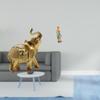 Elephant Mary Resin Sculpture Decorative Figurine Animal Artwork for Desk Shelf Bedroom Home Office
