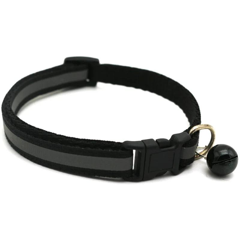 Cat and Dog Universal Reflective Collar Neck Ring Necklace Bell Pet Products Safety Elastic Adjustable Pet Reflective Collar