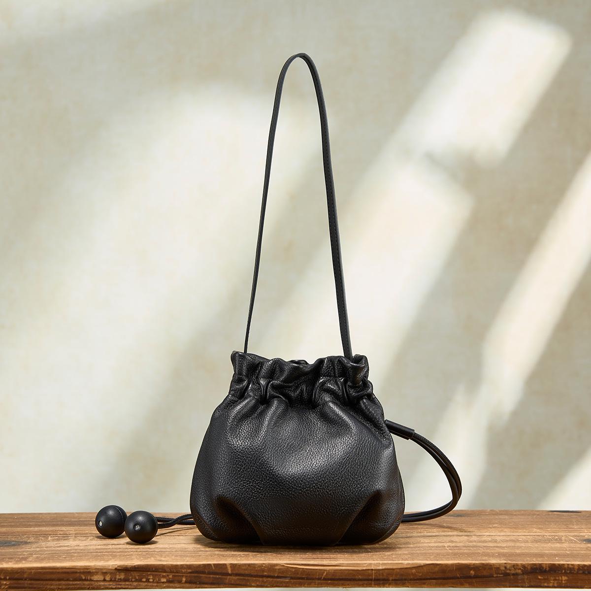 Korean Style Genuine Leather Cross-Body Bag