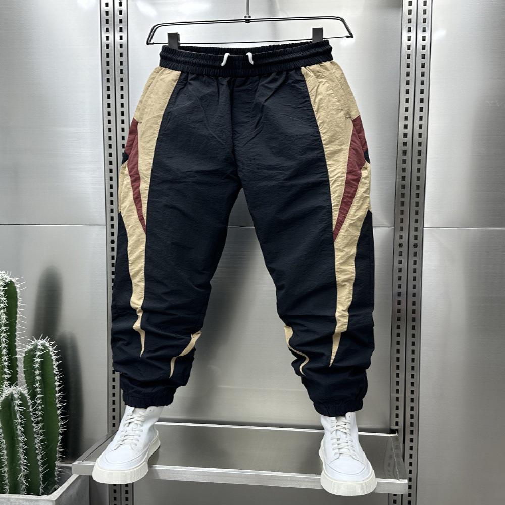 Herren Schnelltrocknende Slim Fit Haremshose: Farbblock, Elastischer Bund, Lässiger Sommerstil