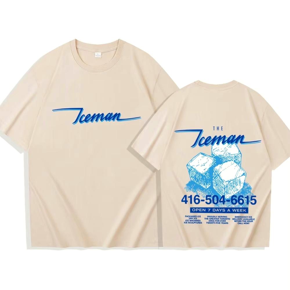 2026 Summer Fashion Trendy Tee Drake Iceman Vintage T-shirt Man Woman Harajuku Short Sleeve O-neck Casual Shirt Short Sleeve Casual Clothing