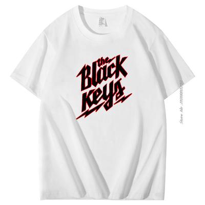Mens Tshirt Summer Cotton Funny Tshirt Gift Tops The Black Keys Unisex Teeshirt Casual Loose Cool Style Tees Mens Clothes