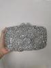 White Clear Crystal Evening Wedding Bag Big Leaves Rhinestone Women Bridal Formal Clutches Lady Party Dinner Handbag Prom Purses