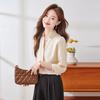 Women's Long Sleeve Professional Satin Blouse