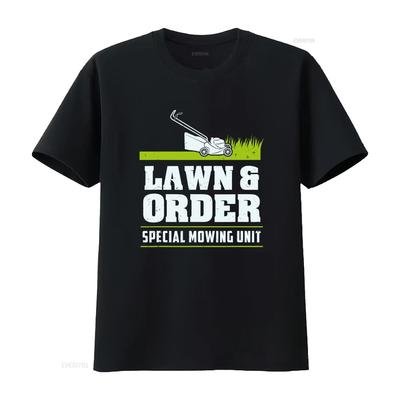 Lawn Order Funny Landscaping Joke For Gardener T Shirt Vintage Casual Comfortable Designer Clothes Versatile Slightly