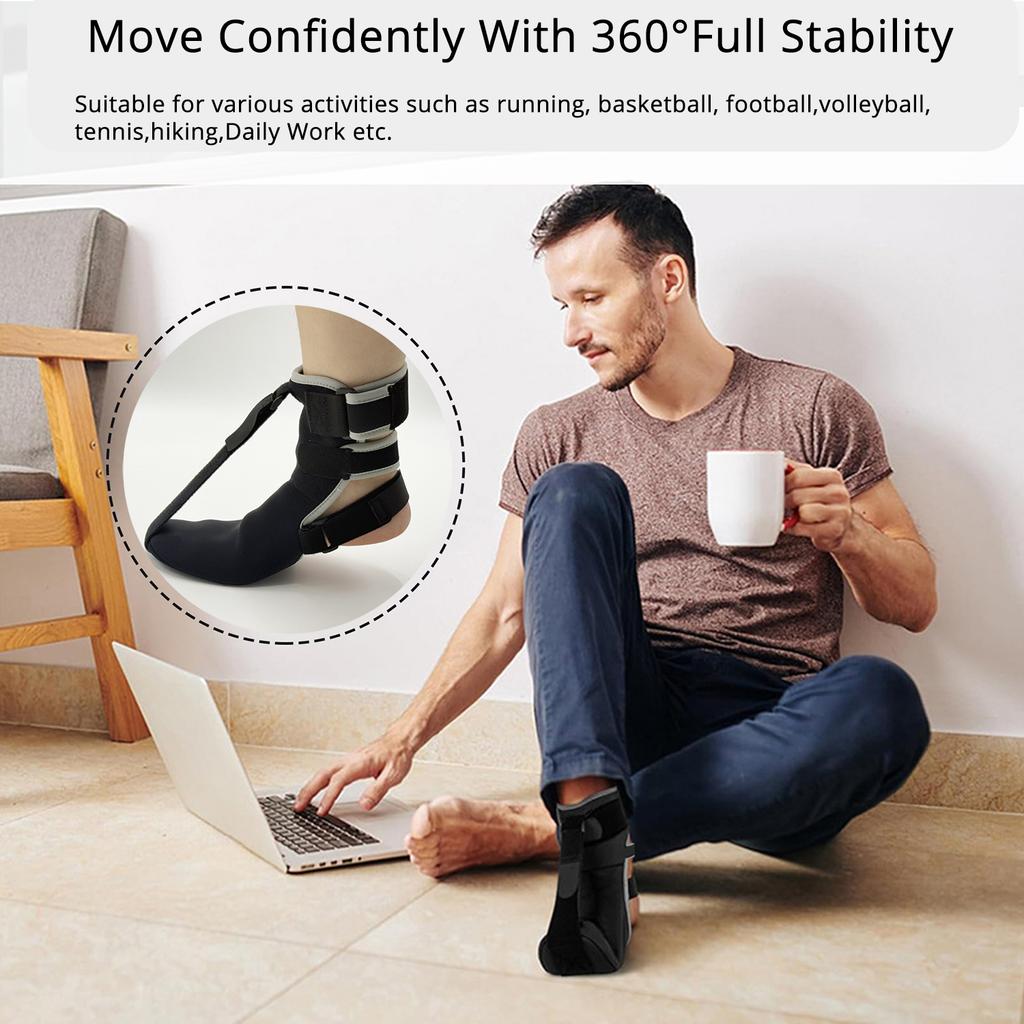 Nachtschiene Socke zur Spannungsentlastung, Fußorthese lindert Schmerzen bei Plantarfasziitis, Fußgewölbeschmerzen, Fersensporn, Fußheberschwäche