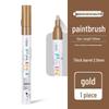 Deli S558 White Paint Pen: Waterproof, Oil-proof, Colorfast Tire and Touch-up Marker for Gold Lettering.