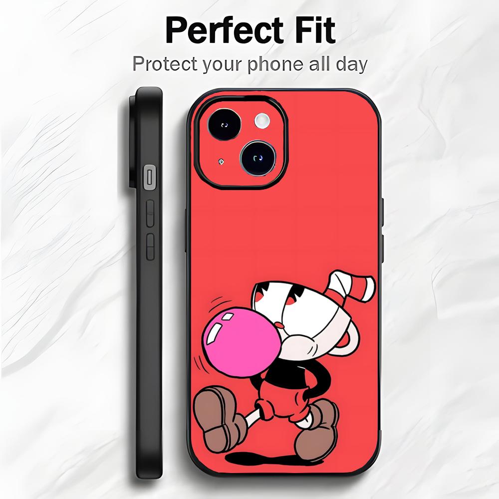 Cute American Cartoon C-Cuphead Phone Case Phone Case Soft Packaging Lightweight For iPhone17 16 15 14 13ProMax