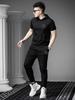 Ozhouzhan Hood Short Sleeve Hoodie Casual Set Men's Summer Fashion Brand Print Half Sleeve T-shirt Trousers Two-piece Set