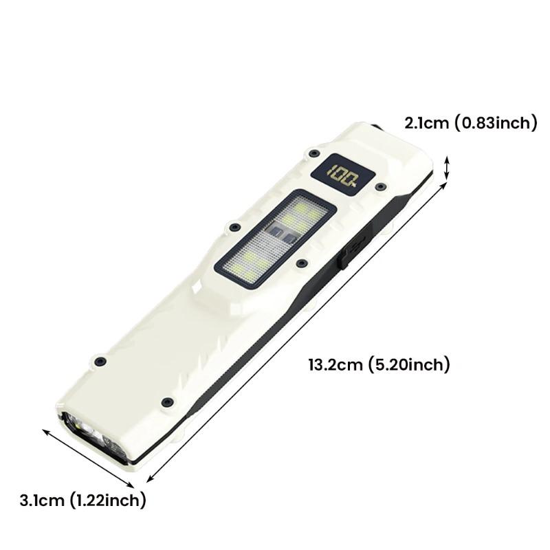 

Светодиодный ультратонкий фонарик с клипсой для ручки Мини-лампа для кемпинга Водонепроницаемый IPX44 Портативный карманный фонарик 1200 лм для пеших прогулок на открытом воздухе white