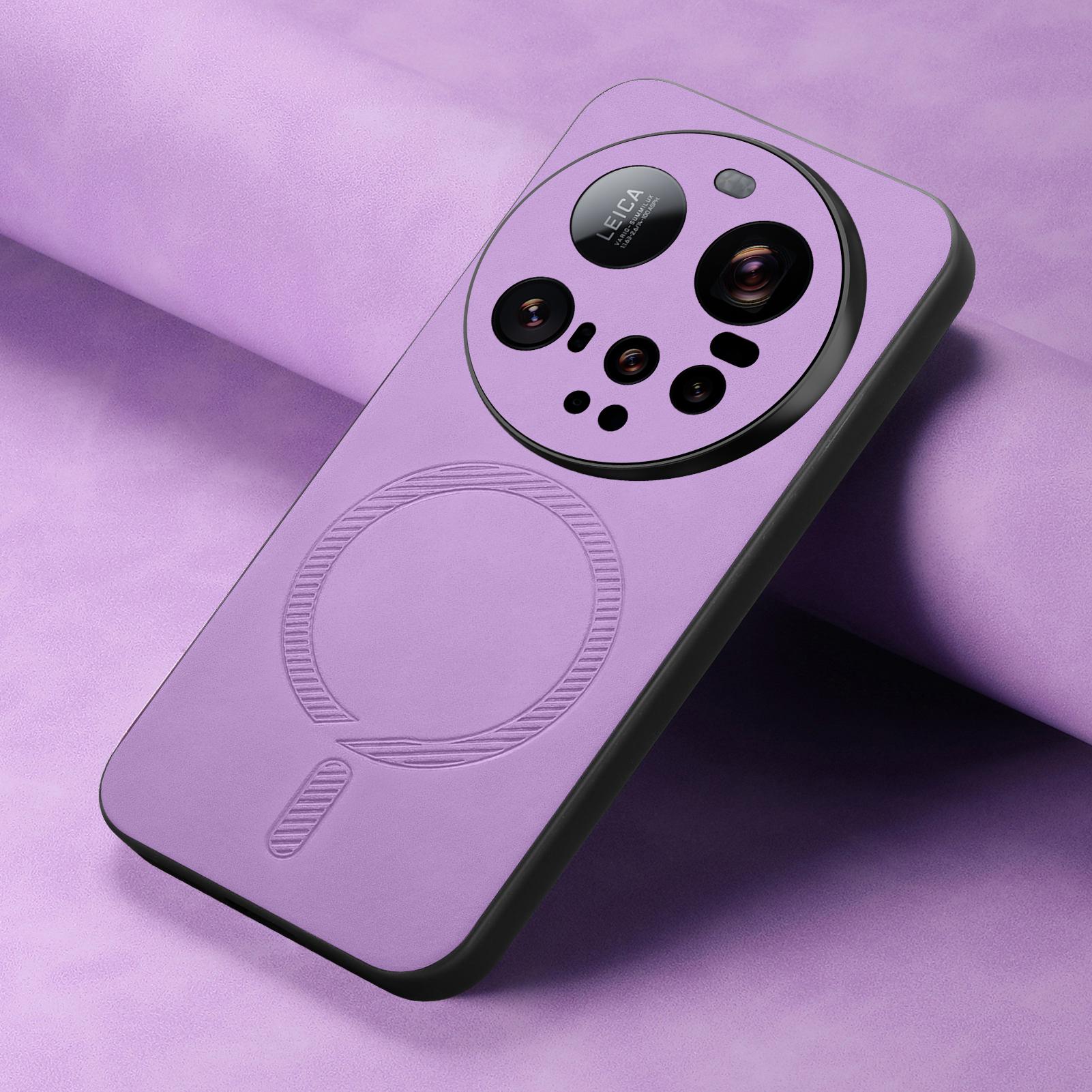 Для Xiaomi 15 Ultra Luxury Leather для Magsafe Magnetic Wireless Charger Phone Case для Xiaomi Mi 15 Ultra 14T 15 Pro POCO X7Pro Shockproof Bumper for xiaomi 15 ultra фиолетовый