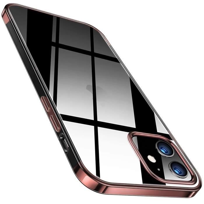 Coque de protection - PROSHOP - iPhone 12 - Souple - Chromé - Anti-Choc Rose