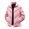 Winter cotton-padded clothes are the same for men and women, thickened stand-up collar, loose fashion and versatile casual cotton-padded jacket.