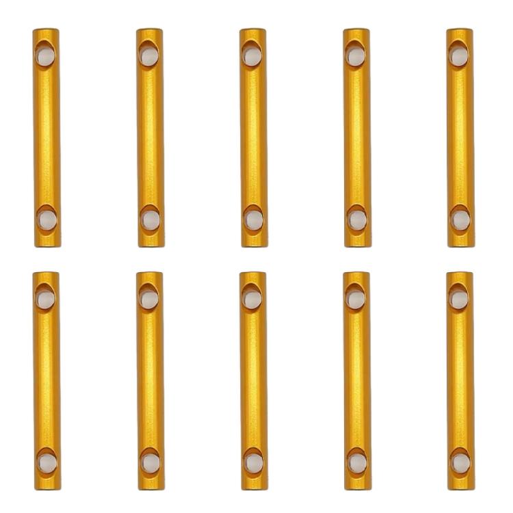 10Pcs Tent Rope Adjusters Aluminum Alloys Wind Rope Buckles Two Hole Rope Guyline Adjuster Tent Accessories Enduring золотой