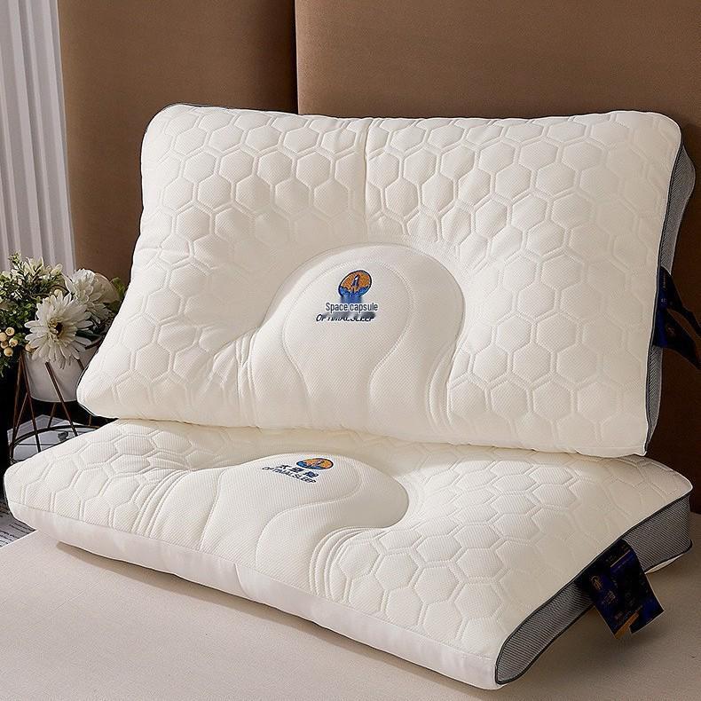 Thailand Latex Neck Support Pillow - A-grade, Non-collapsing, Cervical Spine Protection, Sleep Aid, High Pillow for Home Use.