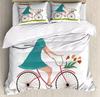 Flower Bicycle Soft Duvet Cover Beding Decoration Gift First Choice Suitable for Children Young Boys Young Girls plus Adult Peoples Soft plus