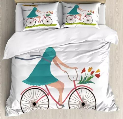 Flower Bicycle Soft Duvet Cover Beding Decoration Gift First Choice Suitable for Children Young Boys Young Girls plus Adult Peoples Soft plus