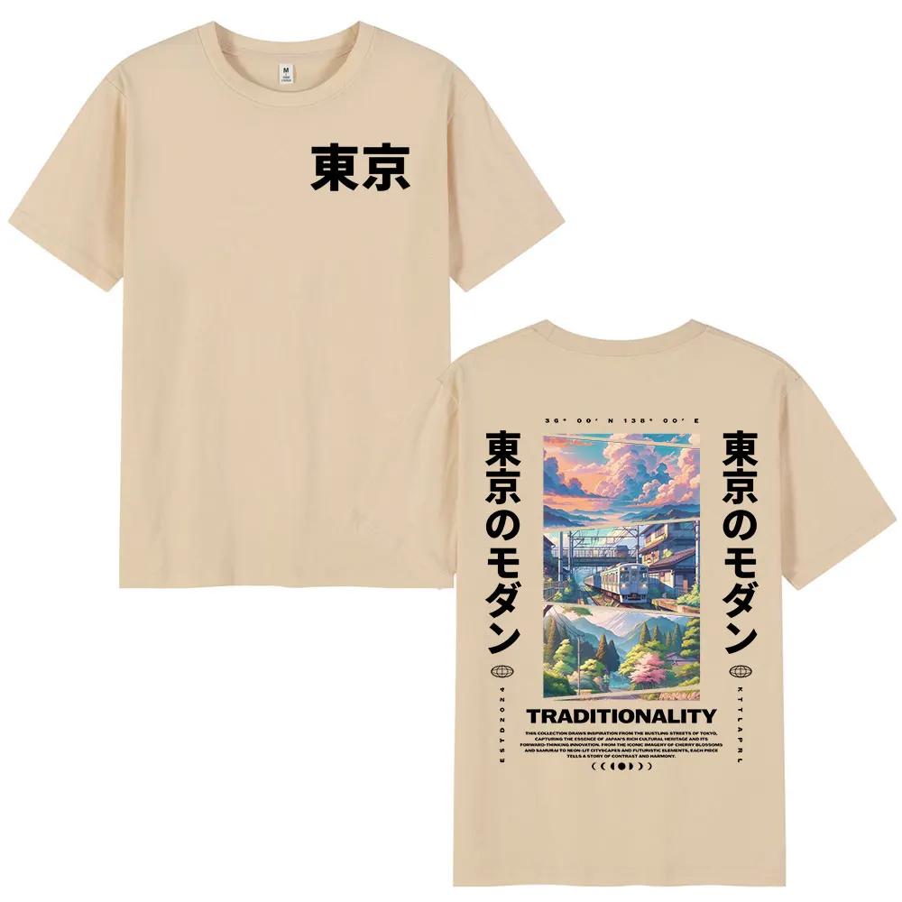 

Japanese Tokyo Cherry Blossoms T Shirts Unisex Women Clothing Short Sleeve Cotton T Shirt Fashion Harajuku Tshirt Streetwear S