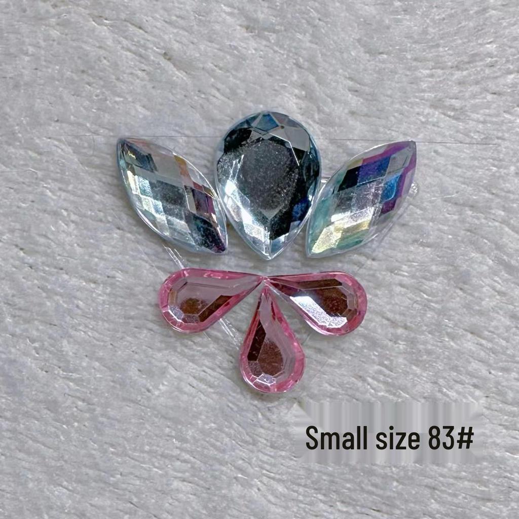 Children's Floral Face Stickers with Crystal Diamonds & Tassels for Ancient Style Makeup