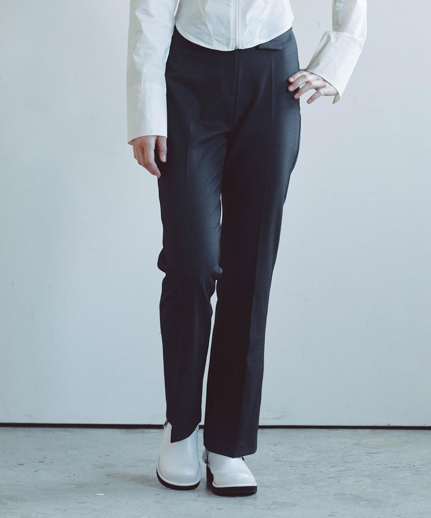 ETRE AU SOMMET Pocket Bootcut Slacks (Dark Gray)