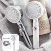 Abs Handheld Showerhead With Powerful Water Pressure And Five Spray Modes For Bathroom