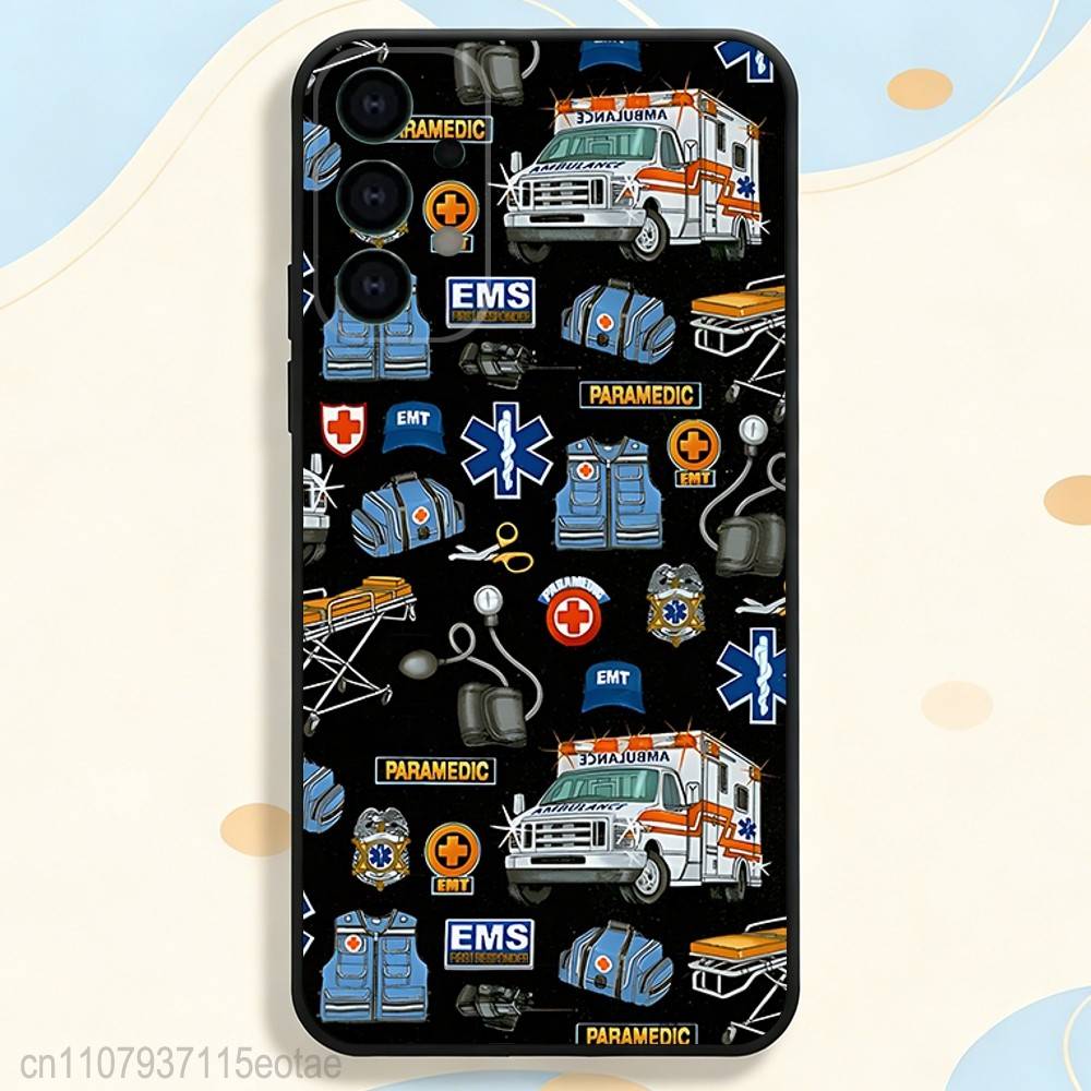 

EMT EMS Ambulance LOGO Case for Samsung Galaxy S26 S21 S25 FE S24 S23 Ultra S20 S9 S22 Plus S10 TPU Cover SamsungS21ULTRA