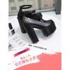 Fashion White 14cm Thick Heels Hate Sky-high Heels Wedding Shoes Women's Waterproof Platform Single Shoe Runway Model Runway Shoes