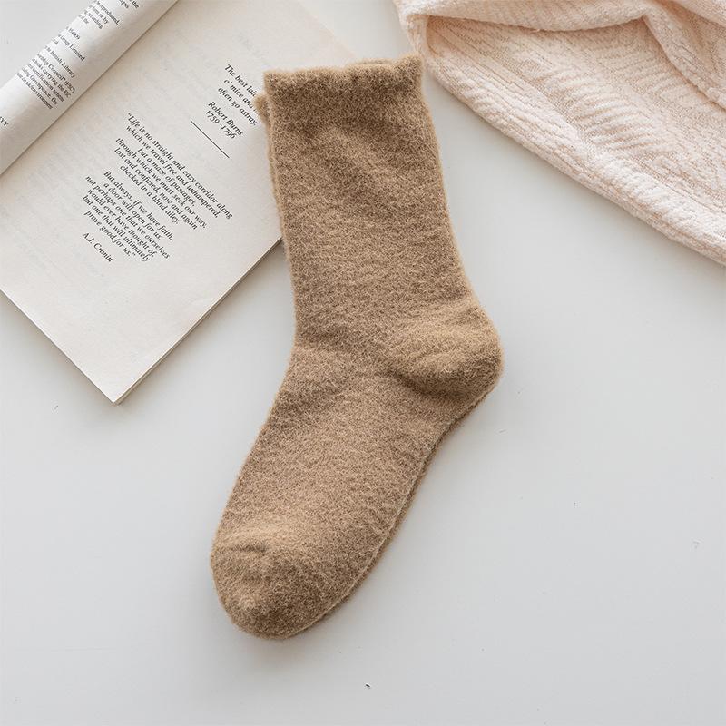 Winter Coral Fleece Australian Fleece Socks, Thickened Fleece, Warm Home Long Calf Socks, Floor Socks, Sleep Towel Socks
