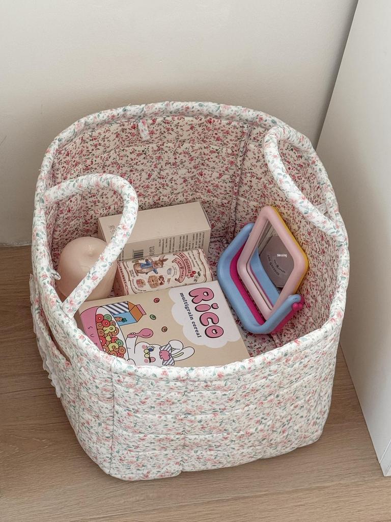 Foldable Floral Laundry Hamper: Lightweight, Portable, and Multi-use Storage Basket