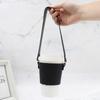 Coffee Cup Sleeves Reusable Leather Coffee Cup Holder With Handle Portable Insulated Drink Carrier For Beverage Drinks Boba Tea