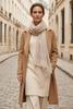 Cream Polka Dot Scarf - 50% Viscose, 50% Cotton