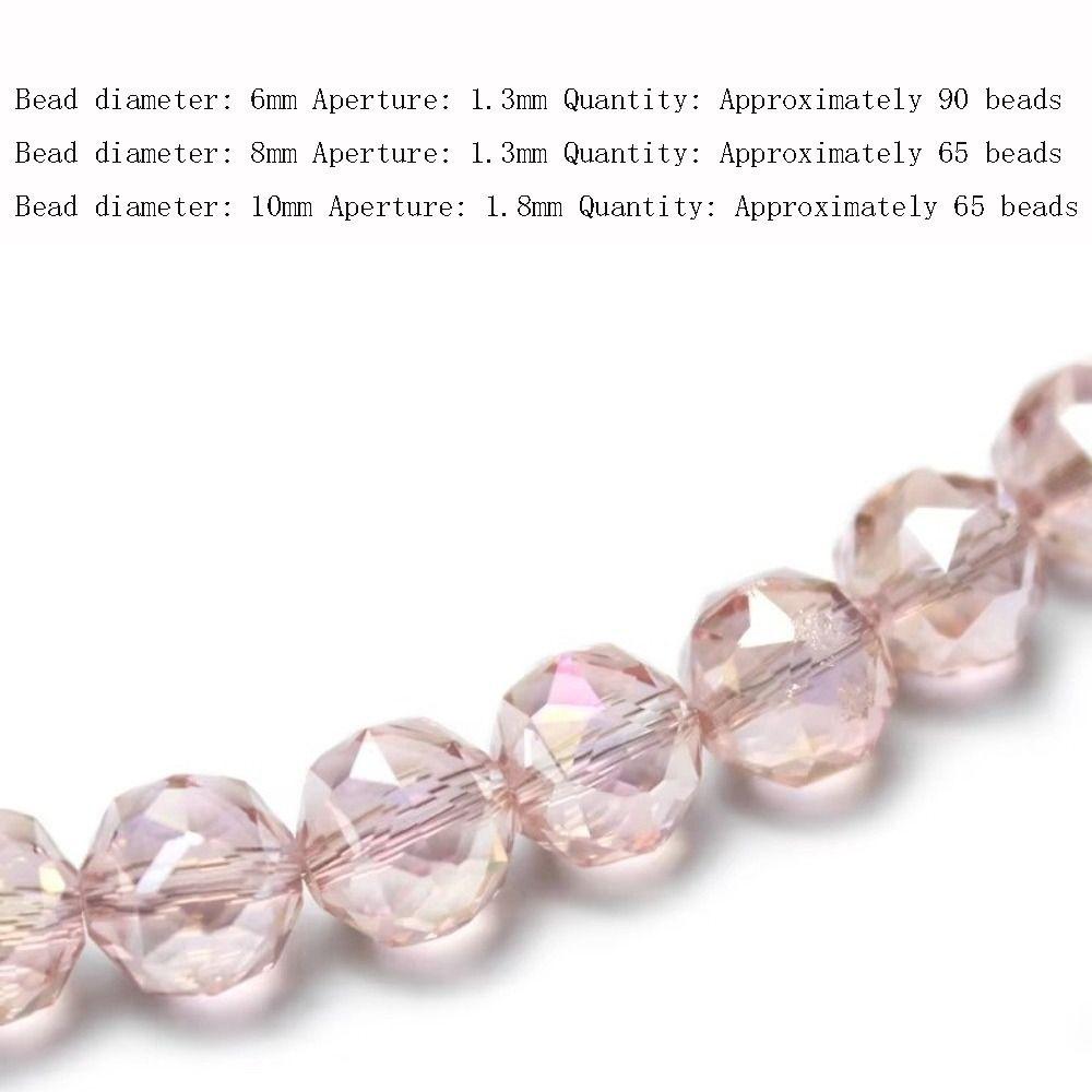 6/8/10mm Sizes Faceted Glass Beads Pink Blue Crystal Earth Beads  for Jewelry Making