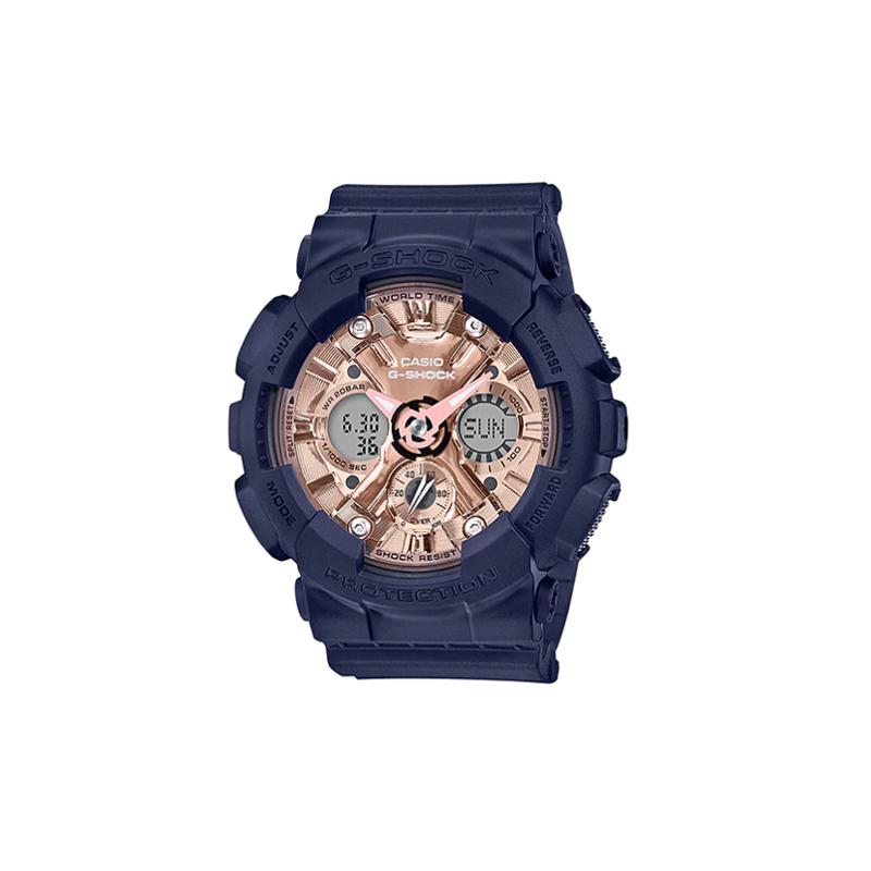 

Casio CASIOG-SHOCK Series Fashion Night Running Elf Three Displays Quartz Movement Resin Strap Japanese and Korean Watch Women’s Watch GMA-S120MF-2A2 розовый