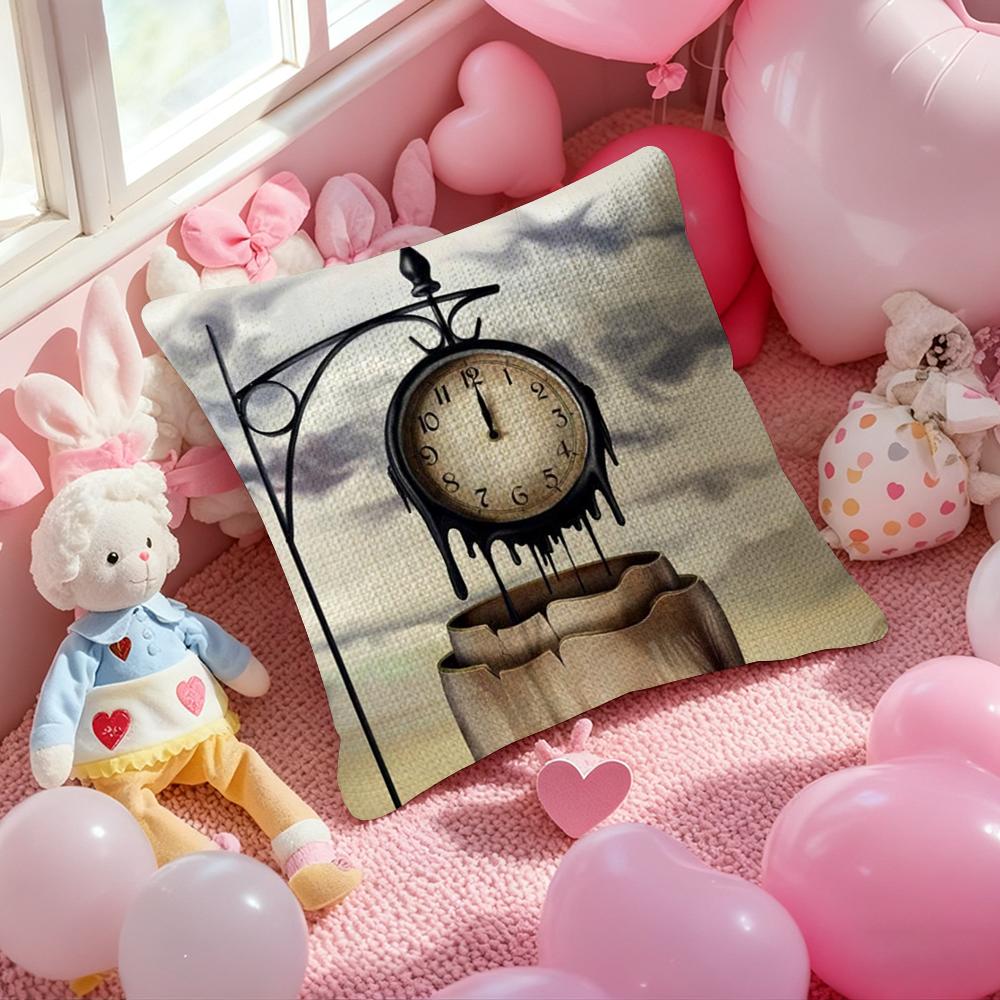 Salvador Dali Pop Art Pillow Case Anti-Dustmite Pillowcase Invisible Zipper Silky Short Plush Sofa Cushion Cover