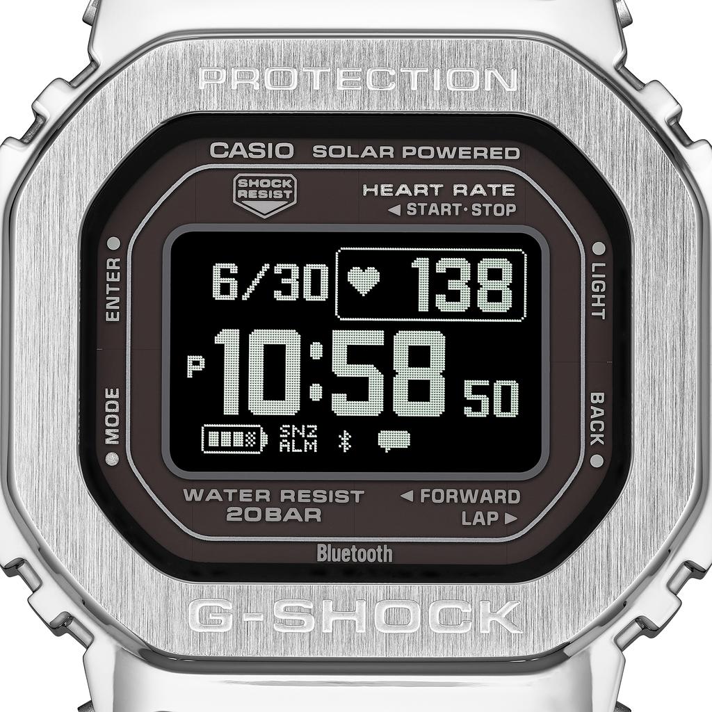 Casio G-SHOCK Men's Stainless Steel 200M Water Resistant Digital Shock Resistant Quartz Watch GM-H5600-1