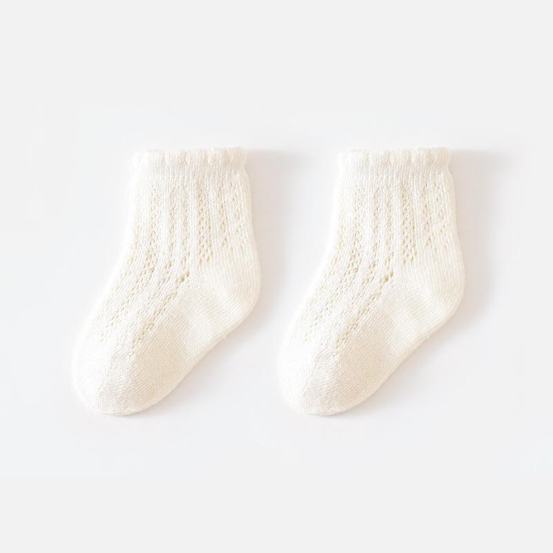 Summer Children'S Socks Solid Color Baby Socks Breathable Cotton Baby Girl Socks Comfortable Boy Socks For Newborn Babies