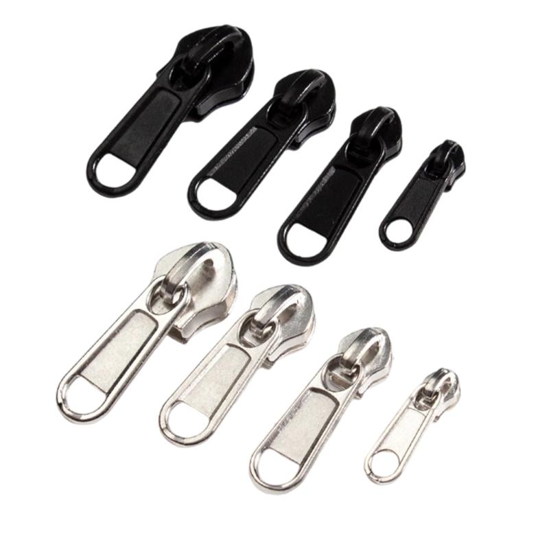 100Pcs Zippers Repair Set Alloy Zippers Slider Replacement Easy Installation Zippers Pull For Garments Bedding Suitcases